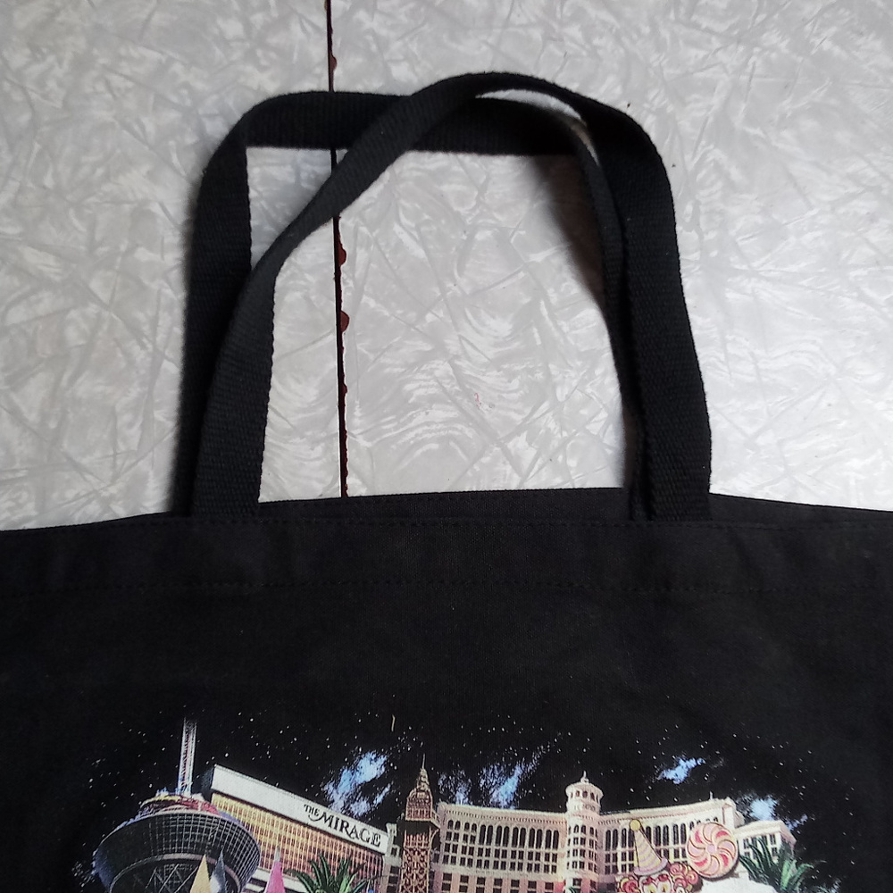 *Las Vegas Strip Casinos ~ Reusable Black Tote Bag - Picture 3 of 9